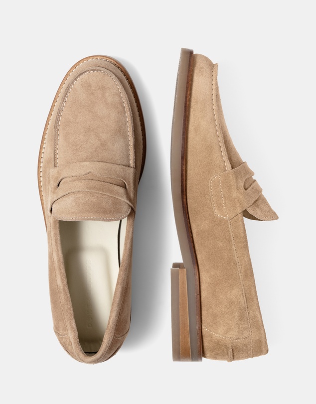 Duke + Dexter - Wilde Mocha Suede Penny Loafer - Men's