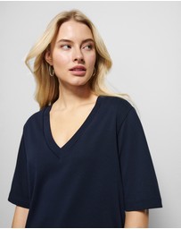 Commonry - Cotton V Neck T Shirt