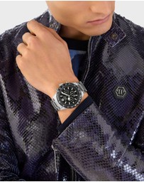 Philipp Plein - Pleinmeter - 44mm Black Dial and Silver-Tone Watch