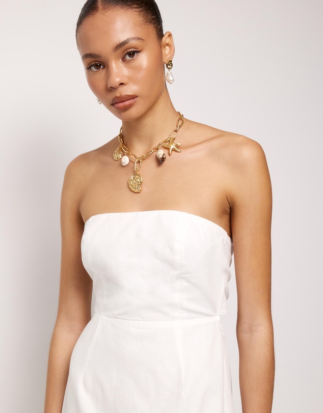 AERE - Adria Broderie Midi Dress