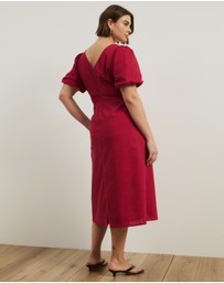 Atmos&Here Curvy - Costa Rica Linen Blend Midi Dress
