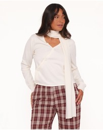 Petal & Pup - Cassinda Scarf Cardigan - Cream