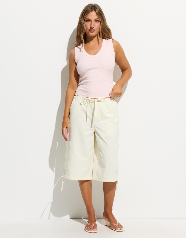 Dazie - Sadie V Neck Ribbed Tank