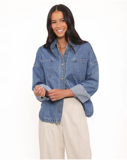 Petal & Pup - Cornelia Denim Shirt - Blue
