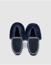 EVERAU - Australian Shepherd Ugg Popo Moccasins Cow Suede Upper Moccasins