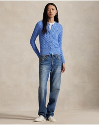 Polo Ralph Lauren - Cable-Knit Cotton Crewneck Cardigan - ICONIC EXCLUSIVE