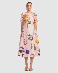 LEO LIN - Caroline Short Sleeve Midi Dress