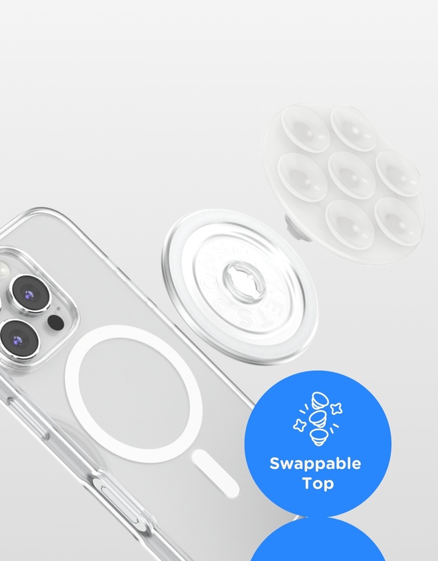 PopSockets - PopGrip SuckUp Suction MagSafe 3in1 Phone Grip Holder Stand