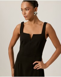 Tussah - Monique Crepe Square Neck Midi Dress