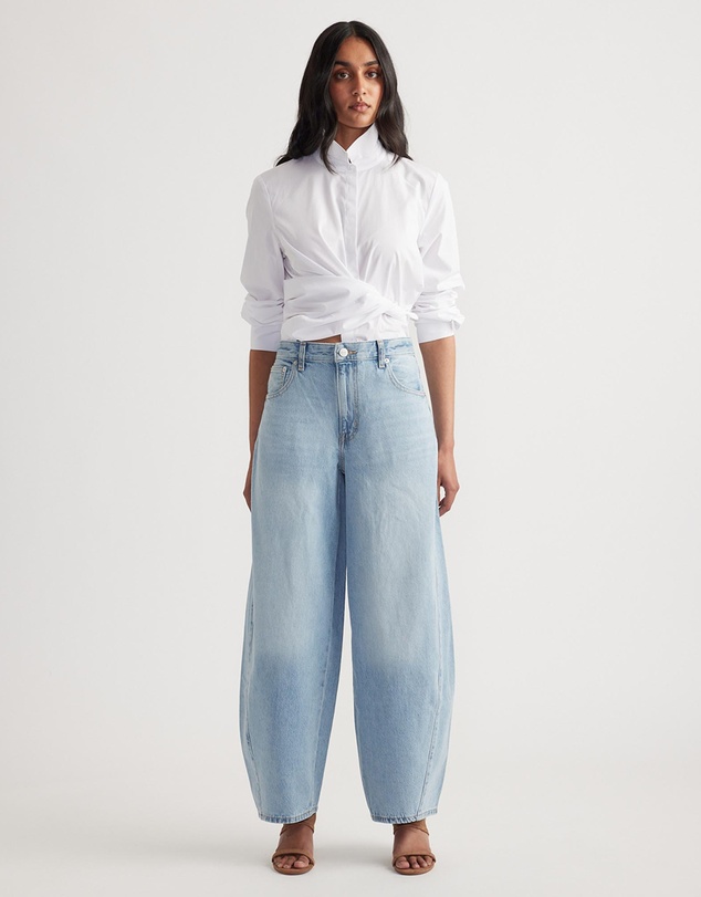 Decjuba - Rhea Mid Rise Barrel Jeans
