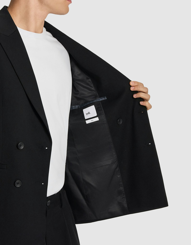 yd. - Brooks Double Breasted Relaxed Blazer