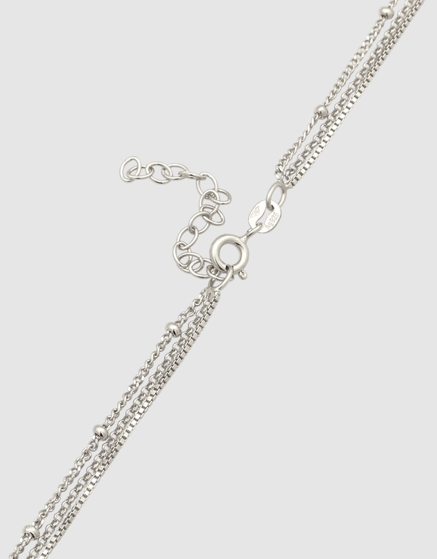 Elli Jewelry - Crystal Disc Layer Necklace in 925 Silver