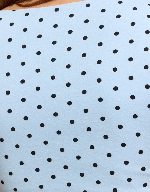 Dazie - Kenny Sleeveless Polka Dot V-Neck Top