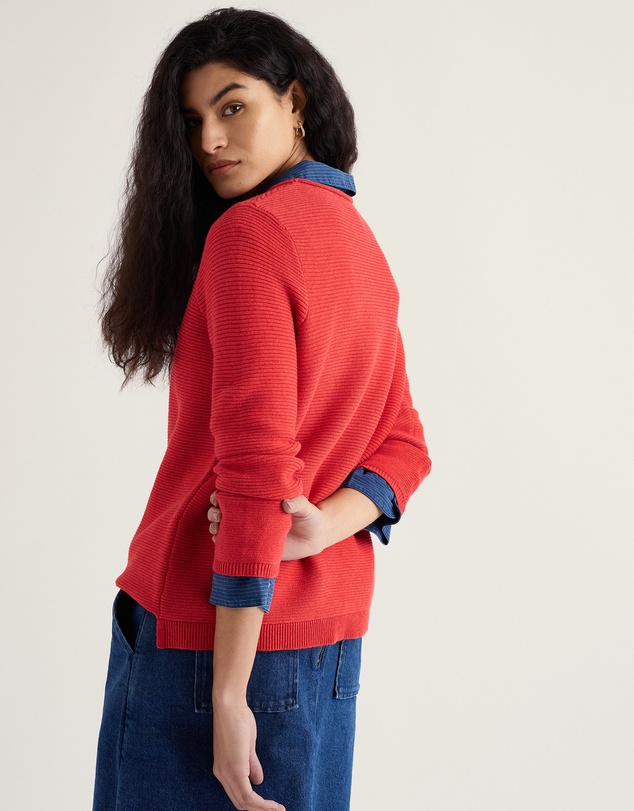 Seasalt - Seasalt Cornwall Red Makers Cotton Jumper