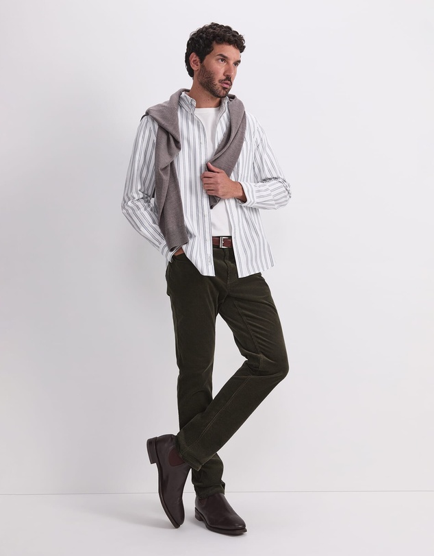 Sportscraft - Oxford Long Sleeve Stripe Shirt