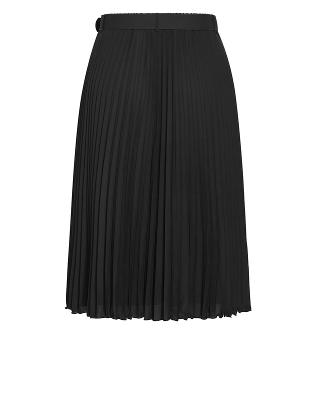 City Chic - Plus size Petra Pleat Midi Skirt - black