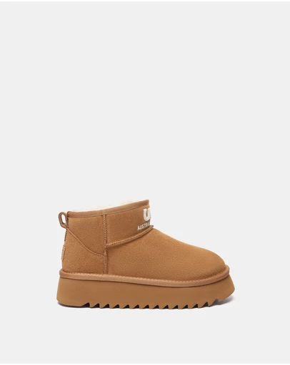 EVERAU - Australian Shepherd Ugg Helia Platform Cow Suede Upper UGG Boots