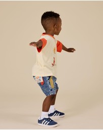 Goldie + Ace - Primary Pop Noah Denim Shorts - Babies-Kids