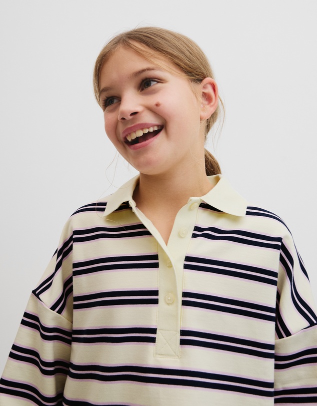 Country Road - Teen Organically Grown Cotton Long Sleeve Stripe Rugby Top