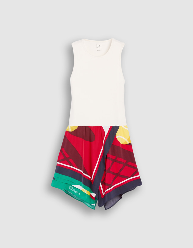 GAP - GAP x Malbon Sleeveless Mini Dress with Asymmetrical Hem