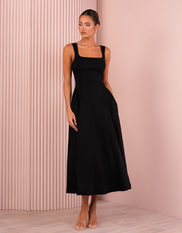 Azzurielle - Taubie Full Skirt Midi Dress