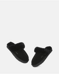 EVERAU - EverAU Ugg Muffin Slipper Suede Cow Suede Upper House Shoes