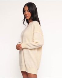 Petal & Pup - Sancia Knit Mini Dress - Cream