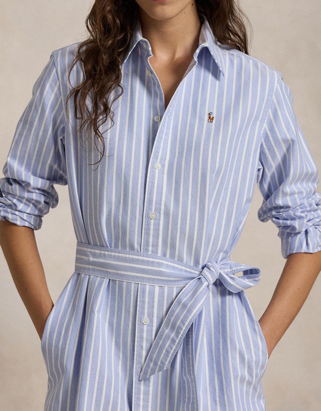 Polo Ralph Lauren - Striped Cotton Oxford Belted Shirtdress