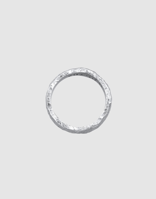 Kuzzoi - ICONIC EXCLUSIVE - Hammered Band Ring in 925 Sterling Silver