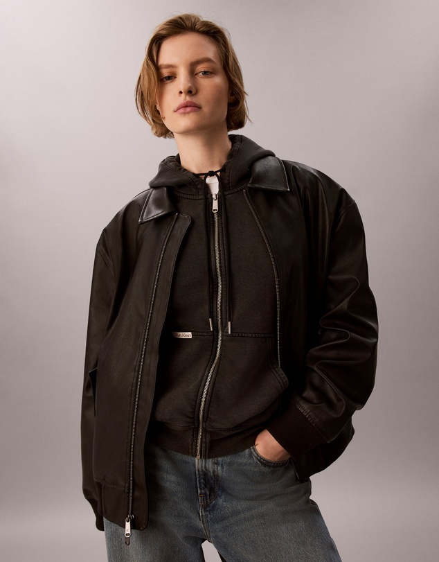 Calvin Klein Jeans - Denim Wash French Terry Zip Sweatshirt