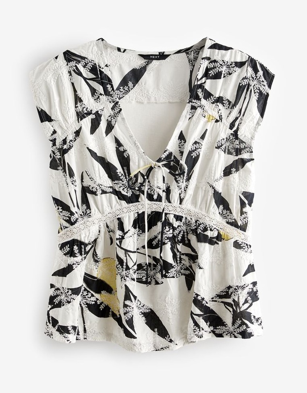 NEXT - Broderie Short Sleeve Top