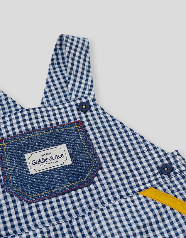 Goldie + Ace - Gingham Colour Pop Burton Overall - ICONIC EXCLUSIVE - Babies-Kids