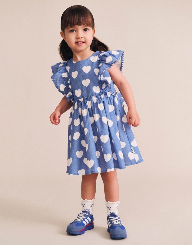 Huxbaby - Frill Heart Bow Dress - Babies-Kids