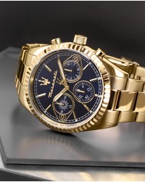 Maserati - Competizione 43mm Multifunction Gold Chronograph Watch