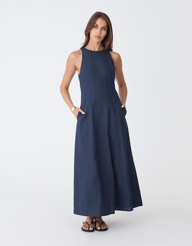Forcast - Tory Linen Blend Panel Dress