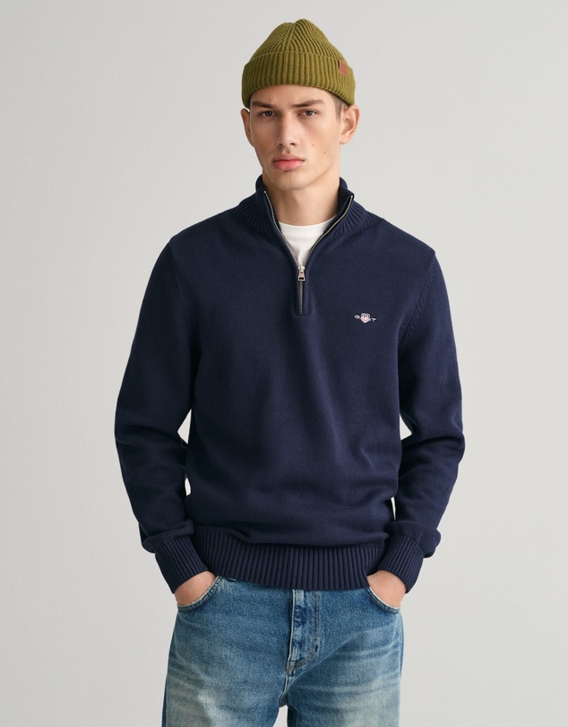 Gant - Casual Cotton Half-Zip Knit