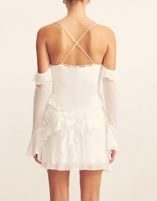 Shona Joy - Lira Long Sleeve Ruffle Mini Dress