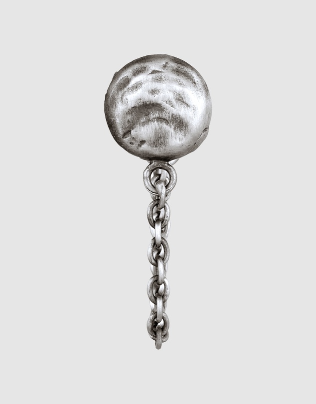 Haze & Glory - ICONIC EXCLUSIVE - Earrings Men Circle Chainy Stud 925 Sterling Silver