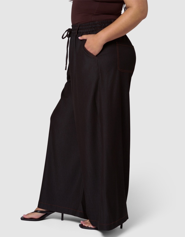 Indigo Tonic - Ava Luxe Chambray Wide Leg Pant