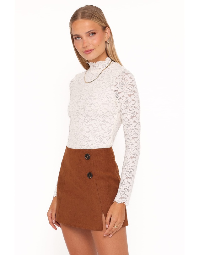 Petal & Pup - Beatriz Lace High Neck Top - Ivory