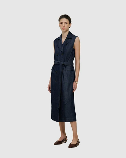 Trenery - Denim Sleeveless Trench Dress