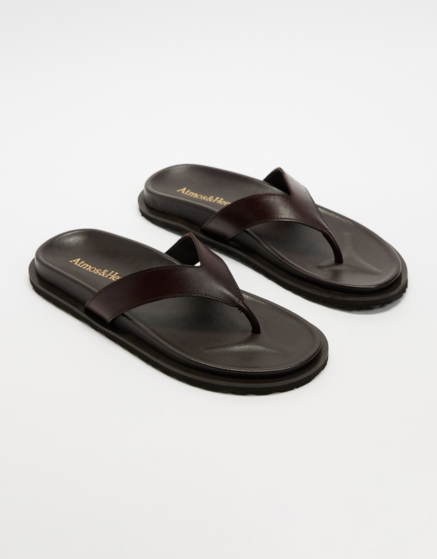 Atmos&Here - Azure Leather Thong Sandals