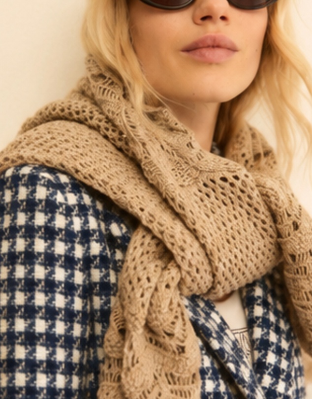 Emme | Max Mara Group - Navy Checkered Cotton Blend Jacket