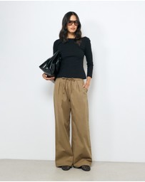AERE - Organic Cotton Poplin Stripe Pants