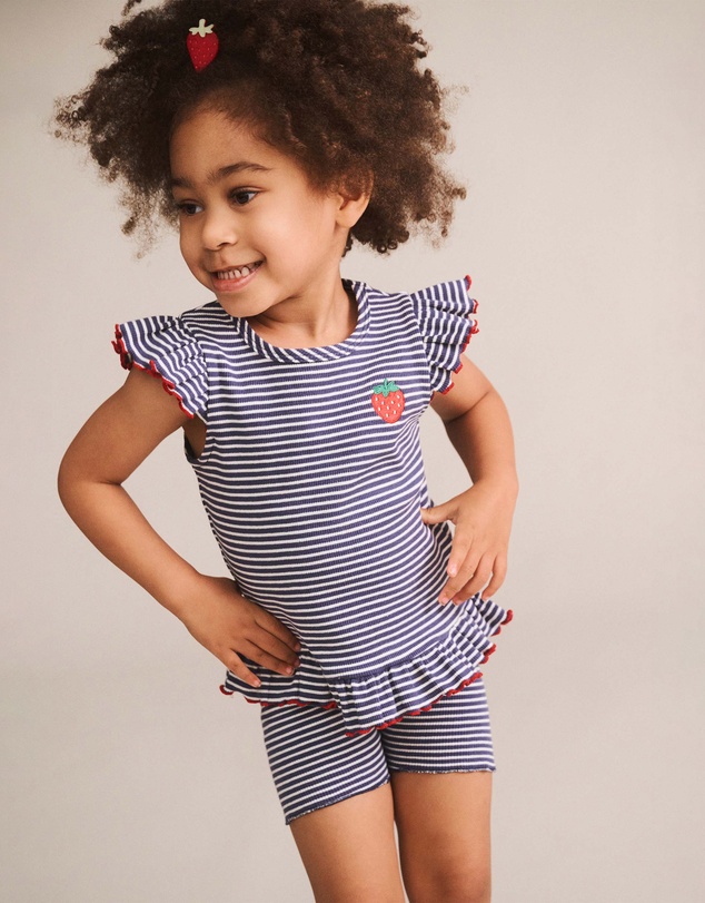Huxbaby - Stripe Rib Bike Shorts - Babies-Teens