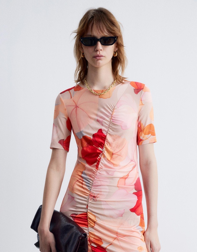 & Other Stories - Ruched SS Midi Dress