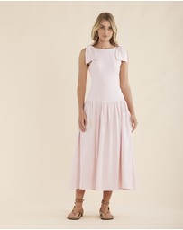 Amelius - Mavie Bow Linen Maxi Dress