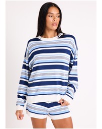 Subtitled - Chiara Stripes Oversized Knit Top