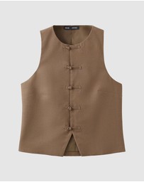 M.N.G - Linen Toggle Waistcoat