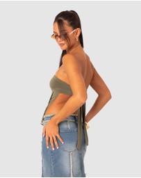 EDIKTED - Patterson layered triangle tube top